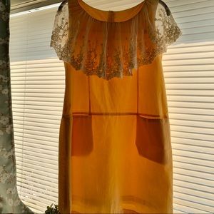Vintage Mod Ruffle Collar Dress